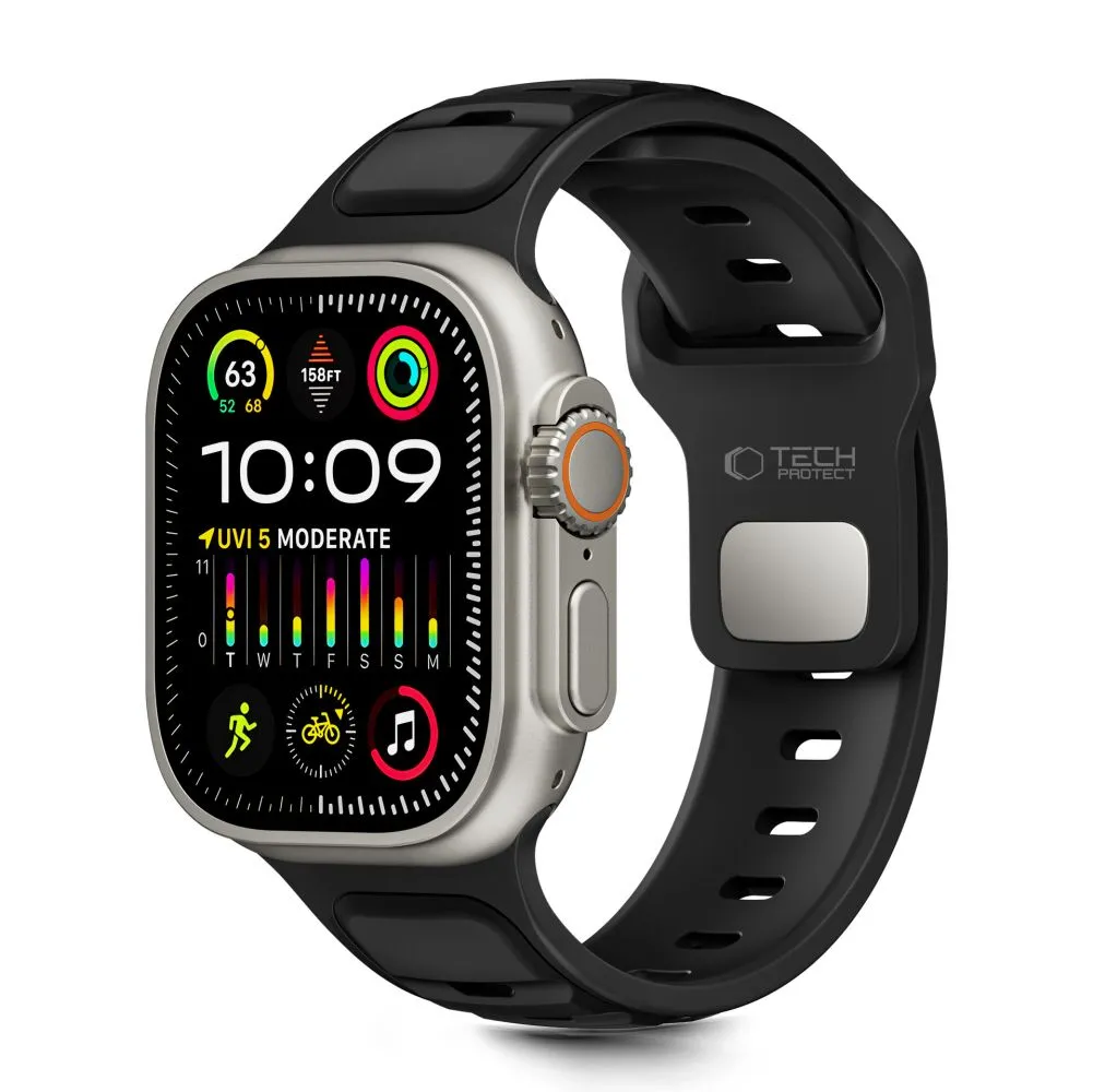 Apple Watch 12 Viedpulksteņu siksniņas melns TECH-PROTECT ICONBAND LINE (44/45/46 MM)