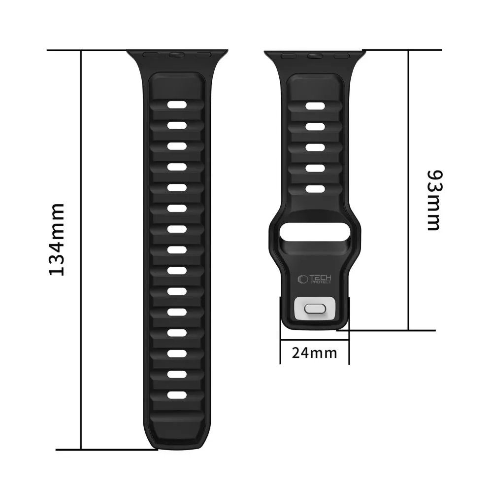 Apple Watch 12 Viedpulksteņu siksniņas melns TECH-PROTECT ICONBAND LINE (44/45/46 MM)