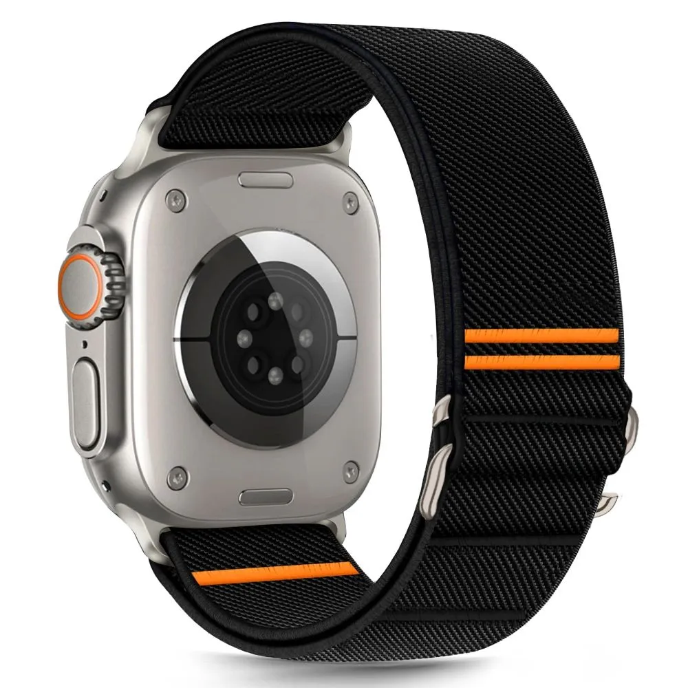 Apple Watch 12 Viedpulksteņu siksniņas melns TECH-PROTECT NYLON SLIP (44/45/46 MM)