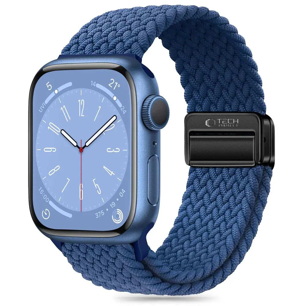 Apple Watch 12 Viedpulksteņu siksniņas zils TECH-PROTECT NYLONMAG (44/45/46 MM)