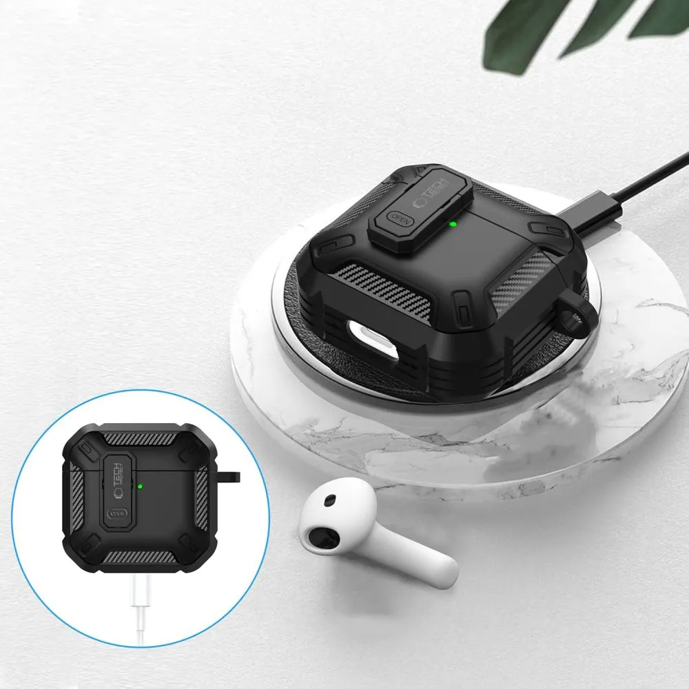 Apple AirPods 5 Aizsargvāciņi un maciņi TECH-PROTECT CARBONOX