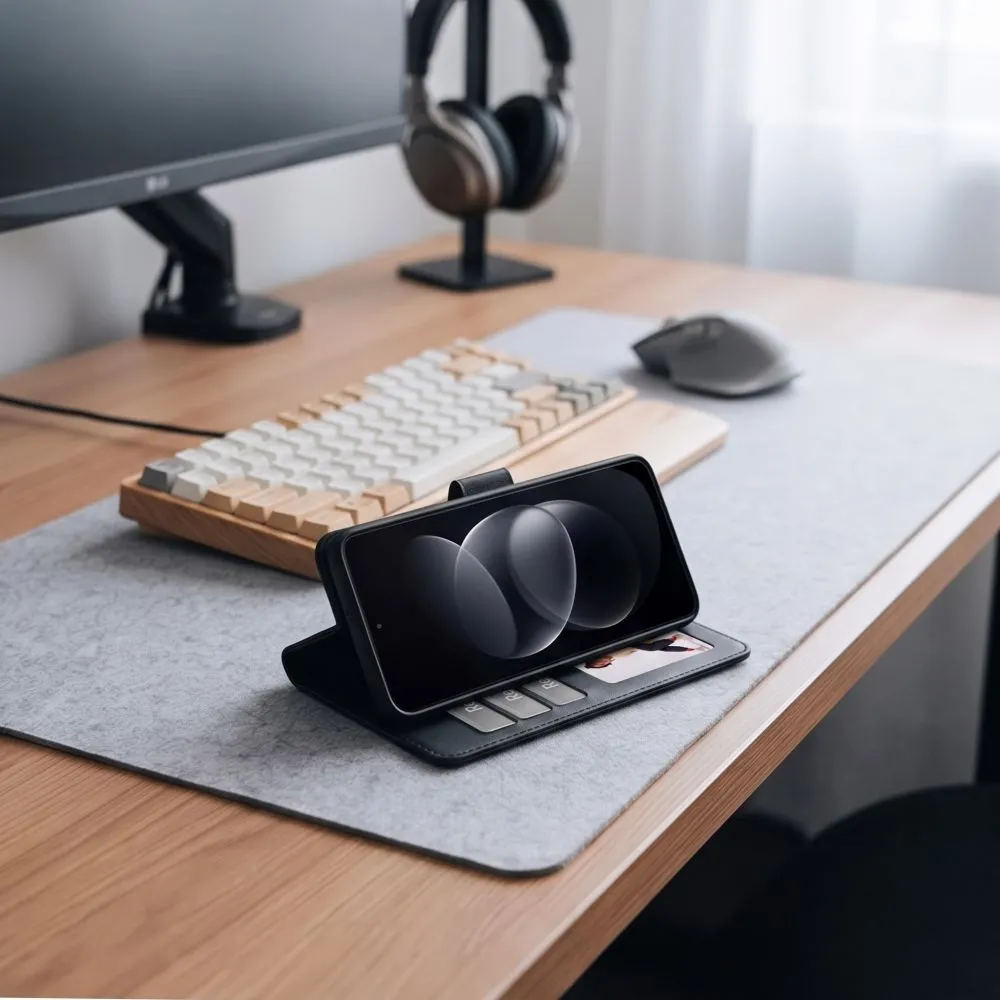 Xiaomi RedMi Note 17 Pro Max 5G Telefona maciņš melns TECH-PROTECT WALLET