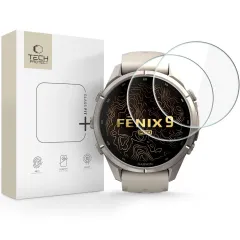 Garmin Fenix 9 / 9 PRO viedpulksteņa aizsargstikls TECH-PROTECT GLASS FIT+ 2-PACK Garmin Fenix 9 Pro (43 MM)