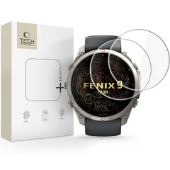 Garmin Fenix 9 / 9 PRO viedpulksteņa aizsargstikls TECH-PROTECT GLASS FIT+ 2-PACK Garmin Fenix 9 Pro (51 MM)