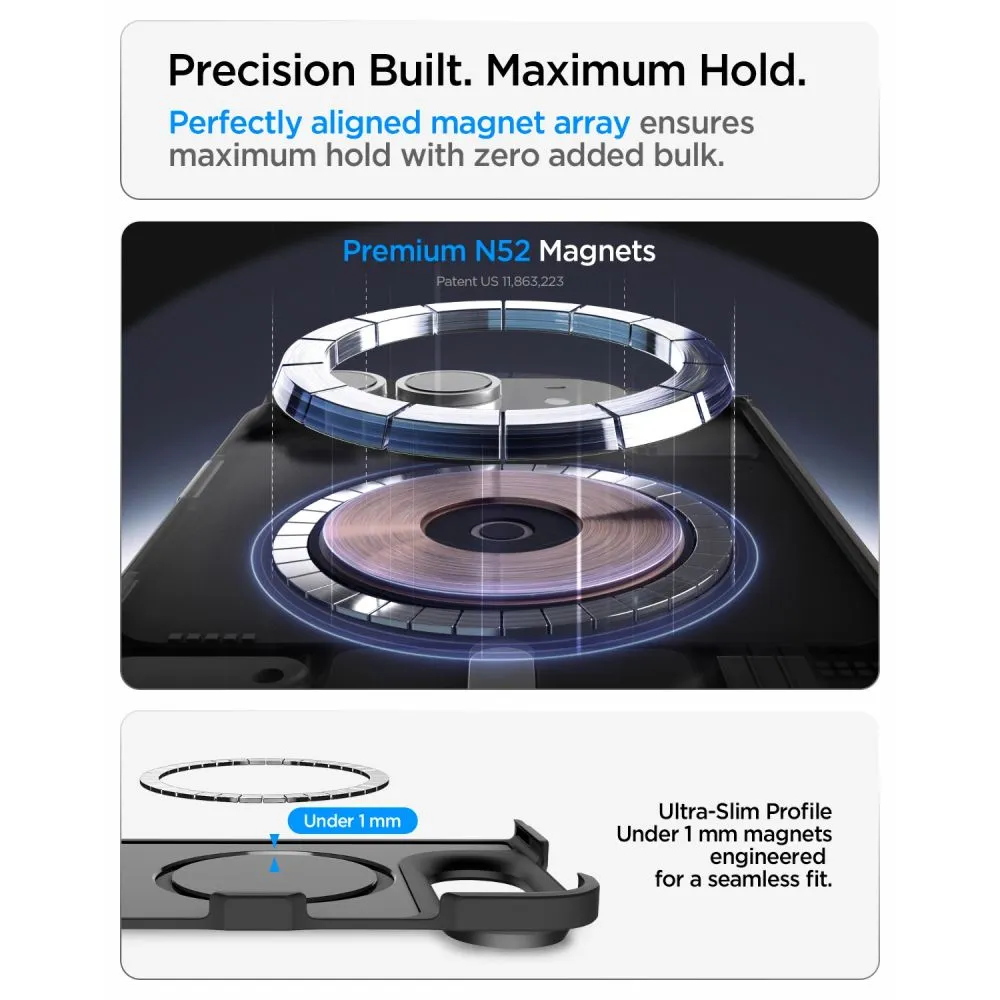 Apple iPhone Duo Telefona vāciņš melns SPIGEN TOUGH ARMOR MAG MAGSAFE