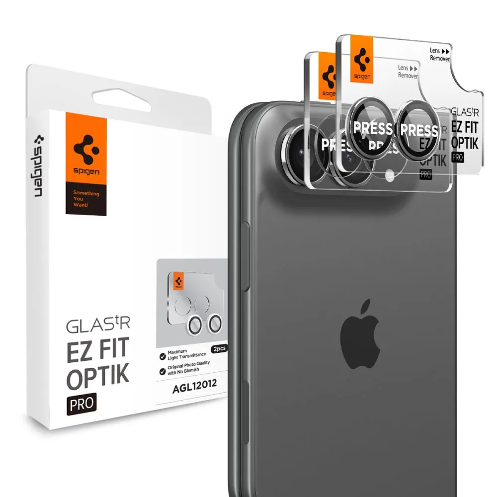Apple iPhone Duo Aizsargstikls SPIGEN OPTIK PRO GLAS.TR EZ FIT CAMERA PROTECTOR 2-PACK